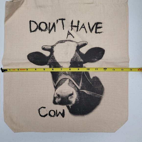 Don't Have A Cow Bag Recycled Eco Friendly Heifer Farm Calm Down Avery Lane Gift - Picture 6 of 6